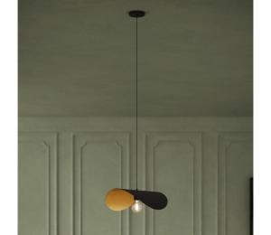 Eglo 390393 - Luster na lanku SACEDA 1xE27/40W/230V 53 cm čierna/zlatá