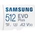 Samsung MicroSDXC 512GB EVO Plus +SD adp.