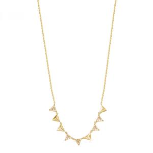 Rosato Pôvabný pozlátený náhrdelník so zirkónmi Vittoria RZVT02