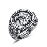 Diverse Pánsky strieborný nastaviteľný prsteň Orol DI0R0001