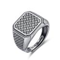 Diverse Štýlový strieborný nastaviteľný prsteň pre mužov DI0R0009