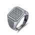 Diverse Štýlový strieborný nastaviteľný prsteň pre mužov DI0R0009
