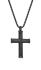 Diverse Čierny pánsky náhrdelník z ocele Krížik N1000509