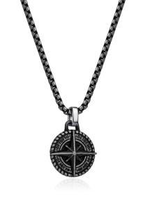 Diverse Štýlový pánsky náhrdelník z ocele Kompas N1000530