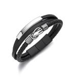 Diverse Moderný kožený náramok pre mužov B1000833