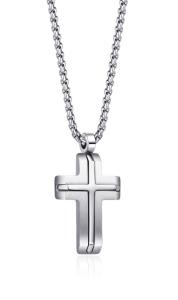 Diverse Pánsky oceľový náhrdelník Krížik N1000508