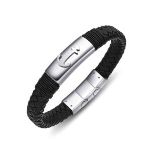 Diverse Pánsky kožený náramok Kotva B1000161
