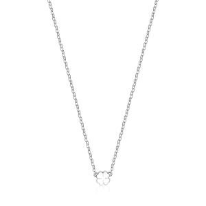 S`Agapõ Oceľový náhrdelník pre šťastie Štvorlístok Click SCK01