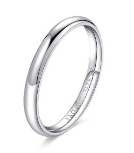 S`Agapõ Minimalistický oceľový prsteň pre ženy For Love SFV41 54 mm