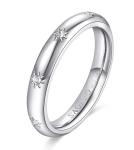 S`Agapõ Dámsky oceľový prsteň s kryštálmi For Love SFV39 58 mm