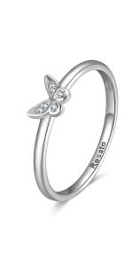 Rosato Strieborný prsteň s čírymi zirkónmi Allegra RZA021 62 mm