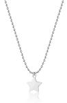 S`Agapõ Slušivý oceľový náhrdelník s hviezdou Smile SSM003
