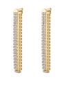Brosway Pozlátené dlhé náušnice s kubickými zirkónmi Desidery BEIE030