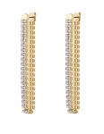 Brosway Pozlátené dlhé náušnice s kubickými zirkónmi Desidery BEIE030