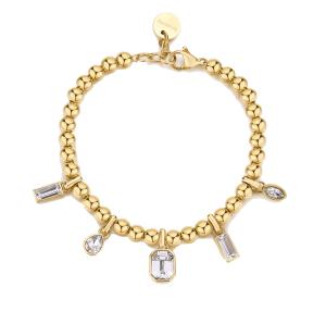 Brosway Pozlátený guličkový náramok s príveskami Symphonia BYM192
