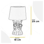 Stolná lampa Biagio, čierna, keramika, textil