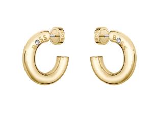 Hugo Boss Módne kruhové náušnice z pozlátenej ocele Live 1580690