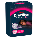HUGGIES DryNites XL pre dievčatá (13+ rokov) plienkové nohavičky 9 ks