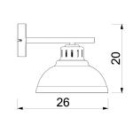 Nástenné svietidlo Sven, čierno-zlatá farba, Ø 21 cm, oceľ