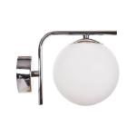 Nástenné svietidlo Aurora, chrómová farba, 1 svetlo, sklo, kov