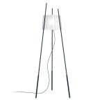 kdln Stojacia lampa Tyla, tmavomodrá, výška 165 cm, stmievač