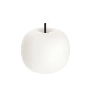 kdln Stolná lampa Kushi, čierna/biela, Ø 16 cm, sklo