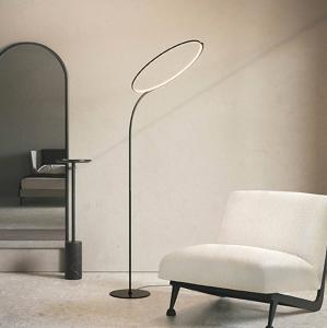 kdln LED stojacia lampa Poise, čierna, výška 196 cm, stmievač