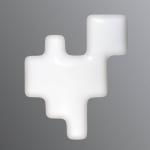 kdln Pixel nástenné svietidlo, biele, 51 x 42 cm