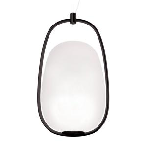 kdln Lannà závesné svetlo, čierna/biela, 22 x 20 cm