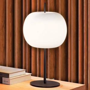 kdln Stolná lampa Kushi XL, čierna/biela, výška 60 cm, tl