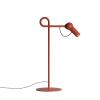 kdln LED stolová lampa Bird, červená, 48 cm, kov, stmievateľná