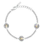 Trussardi Trblietavý bicolor náramok z ocele T-Round TJAYF10