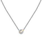 Trussardi Pôvabný bicolor náhrdelník s kryštálmi T-Round TJAYF05