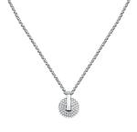 Trussardi Trblietavý oceľový náhrdelník pre ženy T-Round TJAYF06