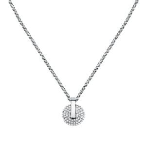 Trussardi Trblietavý oceľový náhrdelník pre ženy T-Round TJAYF06