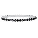 CRYSTalp Elastický tenisový náramok s čiernymi kryštálmi Aura 22270.JET.E