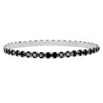CRYSTalp Elastický tenisový náramok s čiernymi kryštálmi Aura 22270.JET.E