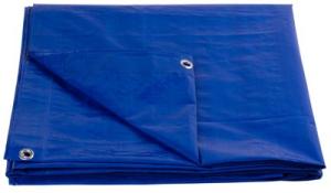 Nepremokavá krycia plachta Tarpaulin Standard 2x4, 80 g/m², modrá, s okami