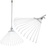 Hrable na lístie 15-zubé, vejárové, kovové, s kovovou násadou