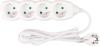 Predlžovací kábel DG-F804B 1,5 m, biely, 4 zásuvky
