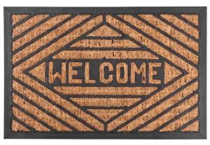 Rohožka pred dvere Welcome 3 – 40x60 cm, hnedá
