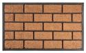 Rohožka pred dvere Brickwall – 45x75 cm, hnedá