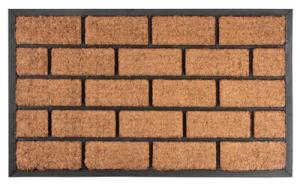 Rohožka pred dvere Brickwall – 45x75 cm, hnedá