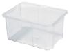 Plastový box úložný NCC16, transparentný, 40×30×20 cm