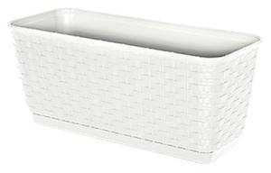 Kvetináč s vložkou RATOLLA P 6 lit., biely, s podložkou