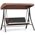 Hojdačka HURGHADA, 201x122x182 cm, záhradná, ratanový vzor