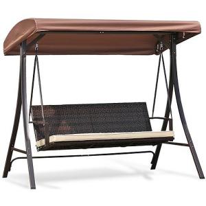 Hojdačka HURGHADA, 201x122x182 cm, záhradná, ratanový vzor