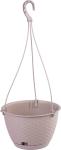 Závesný kvetináč RATOLLA Round W 240 – mocca, s vešiakom