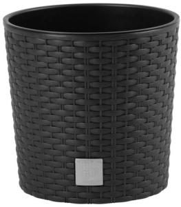 Kvetináč s vložkou RATO Round 200 – tmavohnedý