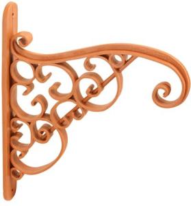 Vešiak AKANT IWA – plastový držiak na kvetináč, terakota